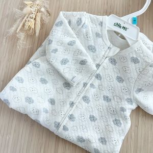 Little Me Zipper Footie & Hat